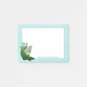 Vibrant Peacock   Teal Personalized Notes