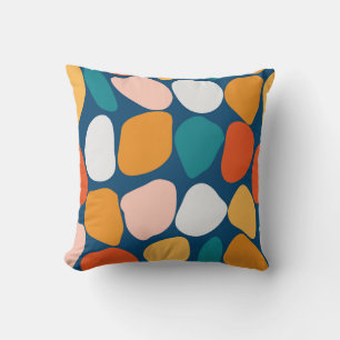 Vibrant Pebble Abstract Throw Pillow