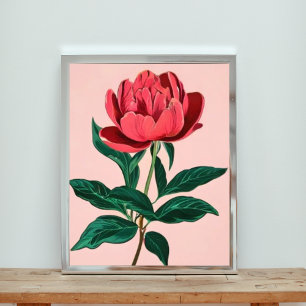Vibrant Peony Floral Art Photo Print