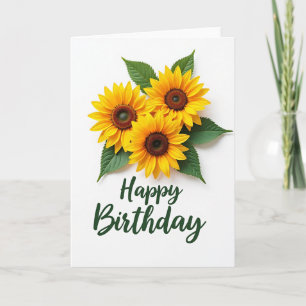 Vibrant Petals Birthday Card