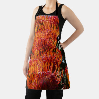 Vibrant Pincushion Protea Flowers In Bloom Apron