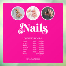 Vibrant Pink 3 Photo Nail Tech Opening Hours