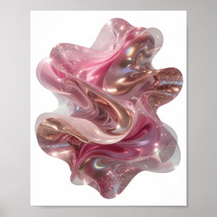 Vibrant Pink ABSTRACT ART Art Print