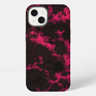 Vibrant Pink and Black Flames iPhone 13 Case