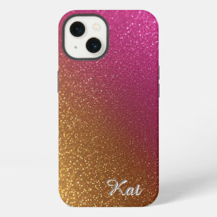Vibrant Pink and Glittery Background iPhone 13 Case