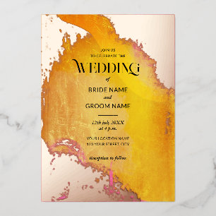 Vibrant Pink and Orange Texture Wedding