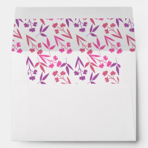 Vibrant Pink and Purple Floral envelope liner