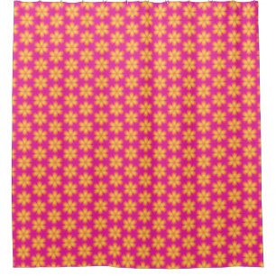 Vibrant Pink and Yellow Floral Abstract Pattern