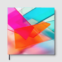Vibrant Pink Blue Modern Geometric Layers