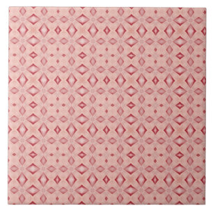 Vibrant Pink Diamond Geometric Mediteranean Tile