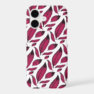Vibrant Pink Feather Pattern 