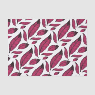 Vibrant Pink Feather Pattern Tissue Paper