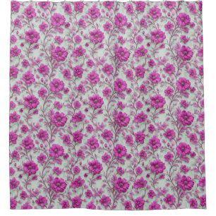 Vibrant Pink Floral Pattern With Magenta Flowers