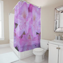 Vibrant Pink Floral Shower Curtain