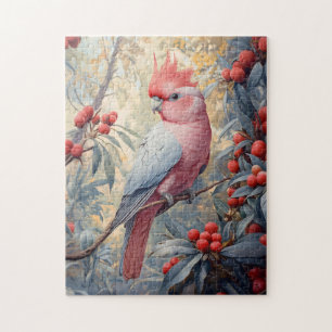 Vibrant Pink Galah Cockatoo Jigsaw Puzzle