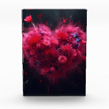 Vibrant Pink Heart Burst