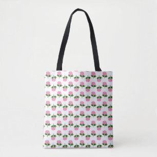 Vibrant Pink Lily-Pily Floral Pattern Design Tote Bag