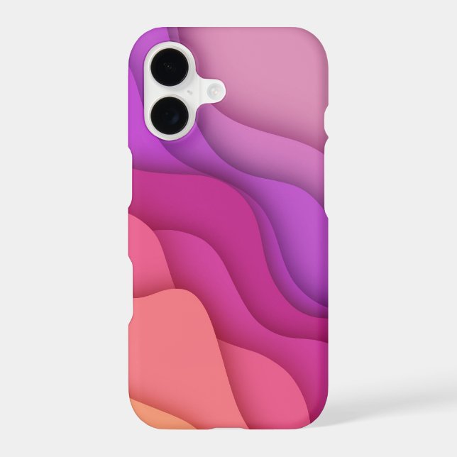 Vibrant Pink & Purple Abstract Wave  (Back)