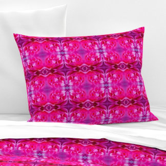 Vibrant pink rose petals M-size floral pattern Pillowcase