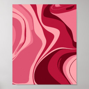 Vibrant Pink Swirls of Passion Poster