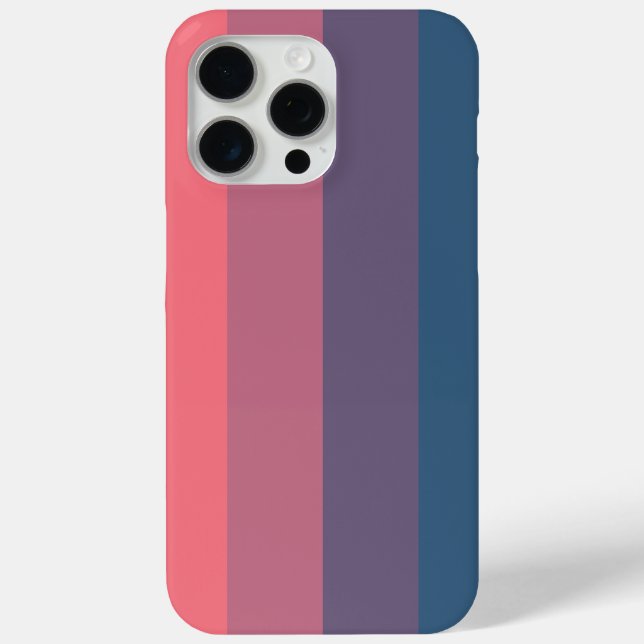 Vibrant Pink to Blue Gradient Stripe Design Case-Mate iPhone Case (Back)