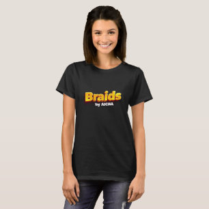 Vibrant Pink & Yellow African Hair Braiding Photo T-Shirt