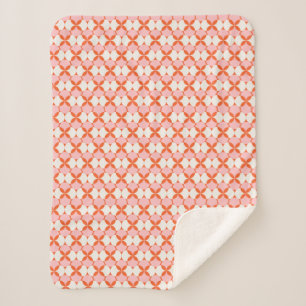 Vibrant & Playful Pink Orange Pattern  Sherpa Blanket