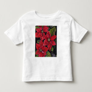 Vibrant Poinsettia In Watercolor Toddler T-shirt