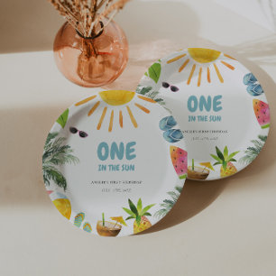 Vibrant Pool Party Paper Plate