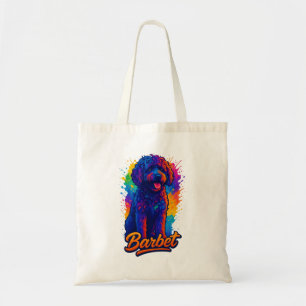 Vibrant Pop Art Barbet Dog Tote Bag