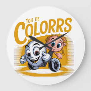 Vibrant Pop Art Cartoon Wall Clock
