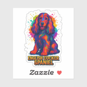 Vibrant Pop Art English Cocker Spaniel