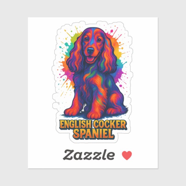 Vibrant Pop Art English Cocker Spaniel  (Sheet)