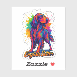 Vibrant Pop Art English Setter Dog