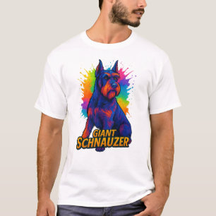 Vibrant Pop-Art Giant Schnauzer T-Shirt