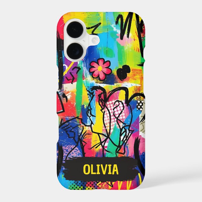 Vibrant Pop Art Graffiti Abstract Personalized (Back)