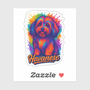 Vibrant Pop Art Havanese Dog – Colourful Street Ar