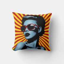 Vibrant Pop Art Woman Portrait