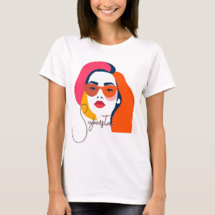Vibrant Pop Art Woman with Sunglasses T-Shirt