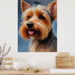 Vibrant Pop Pointillism Yorkshire Terrier Art Poster<br><div class="desc">A bold and playful Yorkshire Terrier portrait in pop pointillism style. Bright colours and dynamic textures bring the Yorkie’s joyful nature to life. Perfect for Yorkie enthusiasts who appreciate creative,  artistic dog portraits with a modern edge.</div>