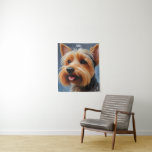 Vibrant Pop Pointillism Yorkshire Terrier Art Tapestry<br><div class="desc">A bold and playful Yorkshire Terrier portrait in pop pointillism style. Bright colours and dynamic textures bring the Yorkie’s joyful nature to life. Perfect for Yorkie enthusiasts who appreciate creative, artistic dog portraits with a modern edge.</div>