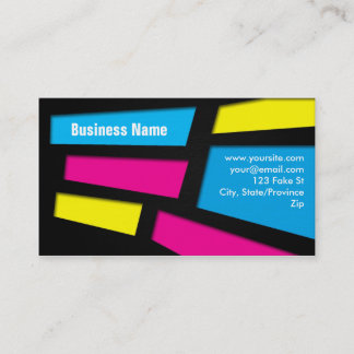 Vibrant Pop Squares Business Card