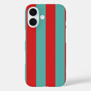 Vibrant Postbox Mermaid Stripes iPhone 16 Case