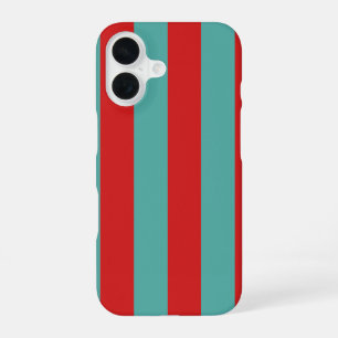 Vibrant Postbox Mermaid Stripes iPhone 16 Case