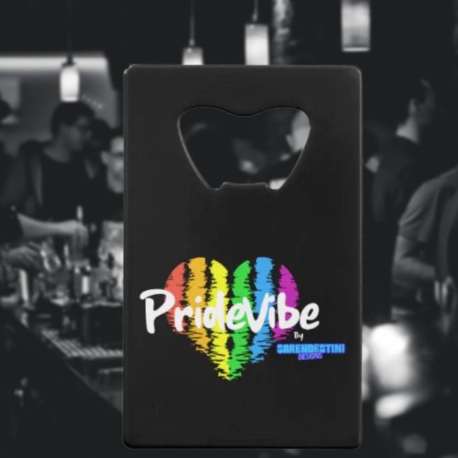 Vibrant PrideVibe: Open with Rainbow Heart Credit Card Bottle Opener (Creator Uploaded)