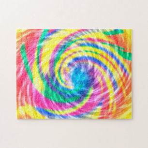 Vibrant Psychedelic Tie Dye Jigsaw Puzzle