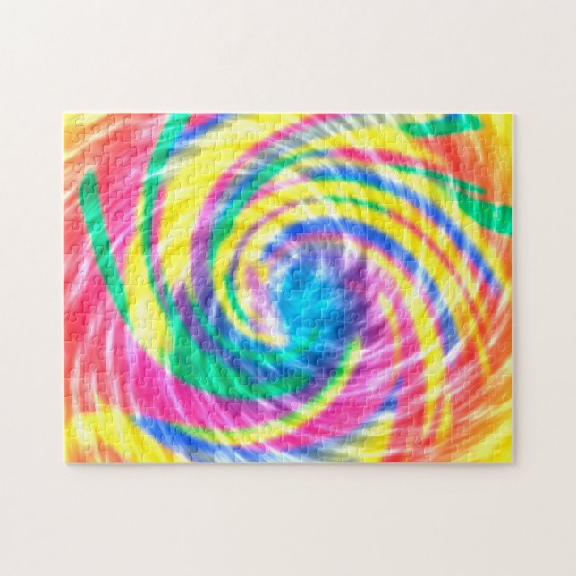 Vibrant Psychedelic Tie Dye Jigsaw Puzzle (Horizontal)