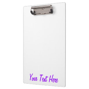 Vibrant Purple Accent Colour Customizable Clipboard