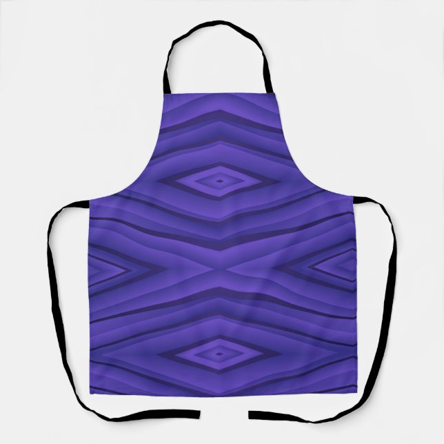 Vibrant purple apron with geometric pattern  (Front)