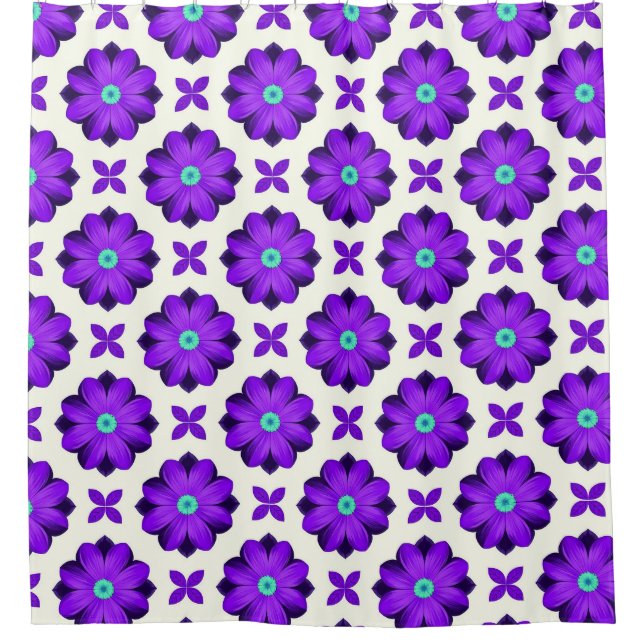  Vibrant Purple Flowers and Leaf Motifs (Front)